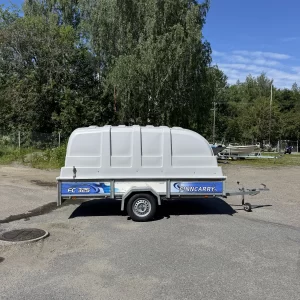 Kippaavan, jarruttoman kuomukärryn vuokraus Valkeakoskella